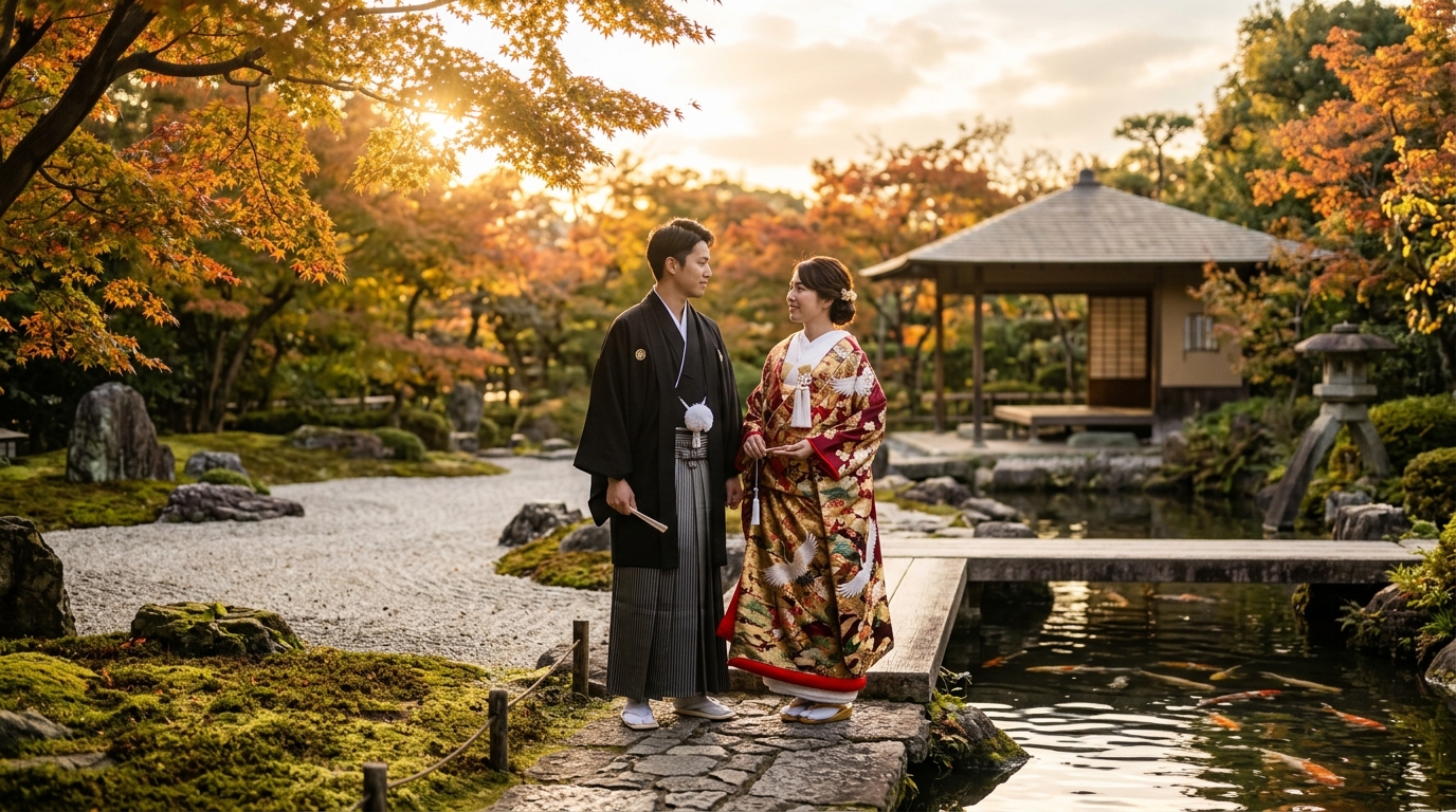 大濠公園日本庭園 和装前撮り ロケーション - 3