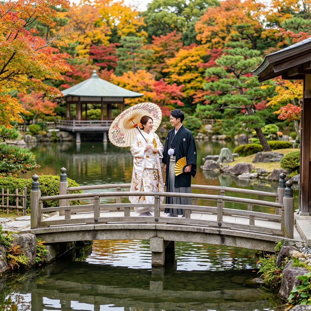 大濠公園日本庭園 和装前撮り ロケーション アイキャッチ
