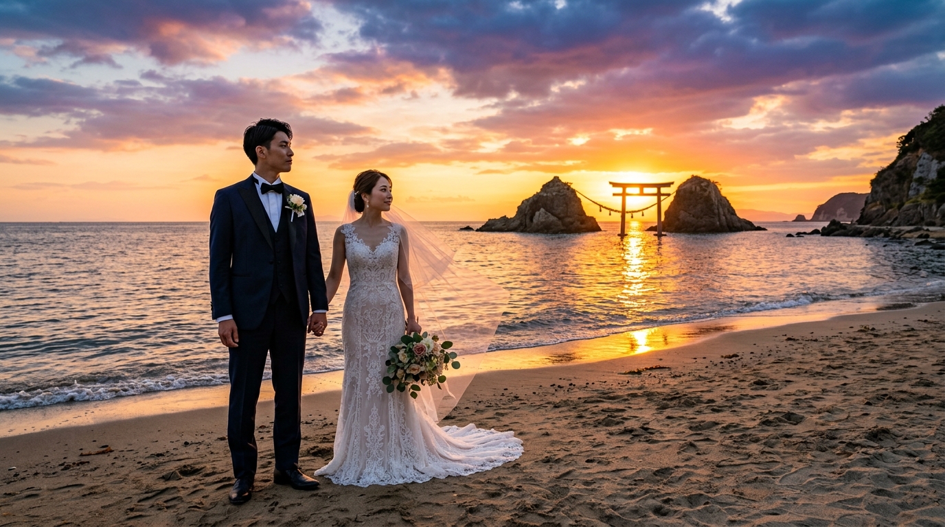 糸島 ウェディングフォト サンセット - 2