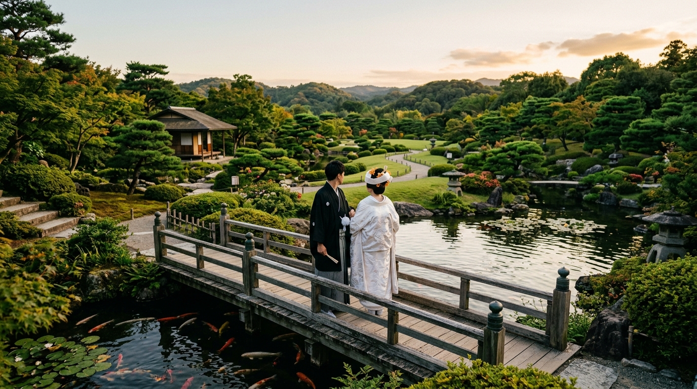 和装前撮り 日本庭園 厳か - 3